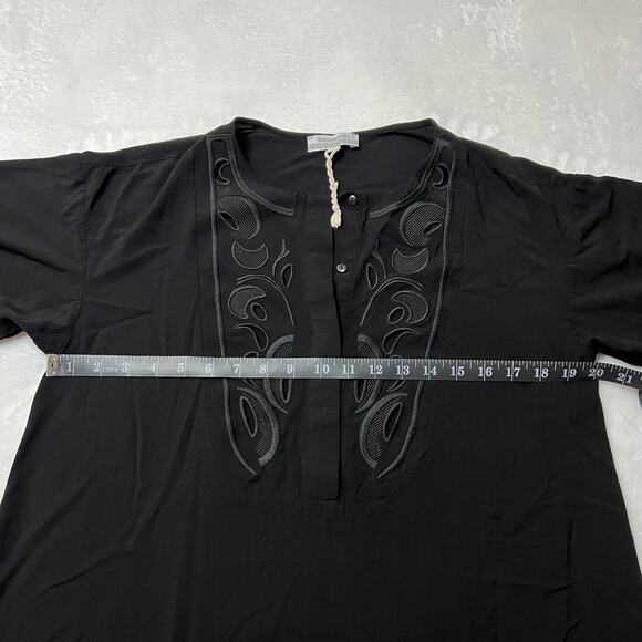 World Market Short Sleeve Embroidered Popover Knee Length Dress Size Small - Picture 6 of 8